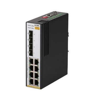 Industrial-Grade PoE+ Switch With 12 Ports , 180W Power & ERPS Ring , H3C LS-IE4300-12P-PWR