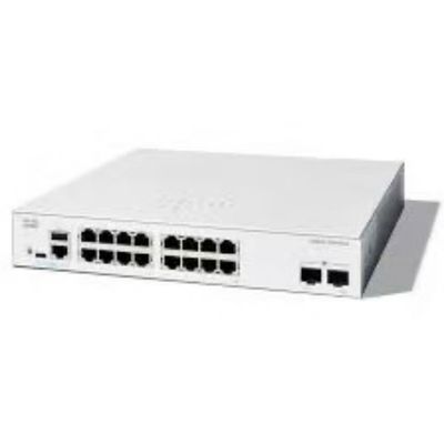 SFP Fiber Uplinks C1300-16T-2G Cisco Switch 16 Port Gigabit For SMBs