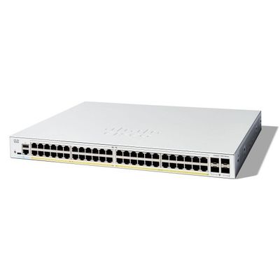 48-Port PoE + Cisco Switch con 10G Uplinks & StackWise Catalyst Serie 1300