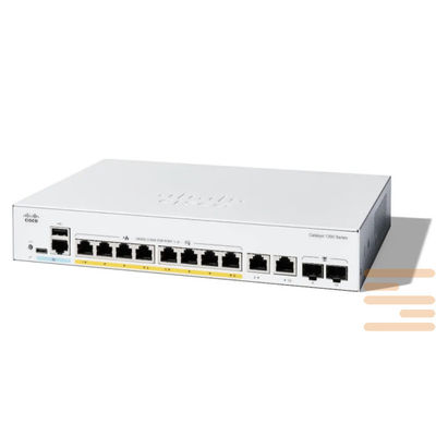 Cisco Switch C1300-8T-E-2G: 8-Port Gigabit, 2 SFP Uplinks, Easy Web Management per le piccole imprese