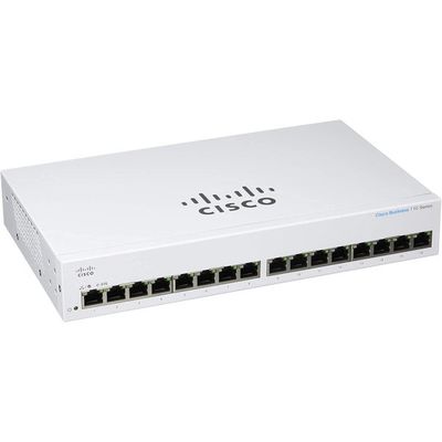 Interruttore Cisco Gigabit a 16 porte plug-and-play, efficiente dal punto di vista energetico e silenzioso CBS110-16T-CN per le piccole imprese