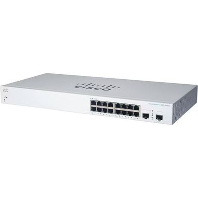 16-Port Gigabit Cisco Switch With 2 SFP Ports & Easy Web Management – CBS220 Series