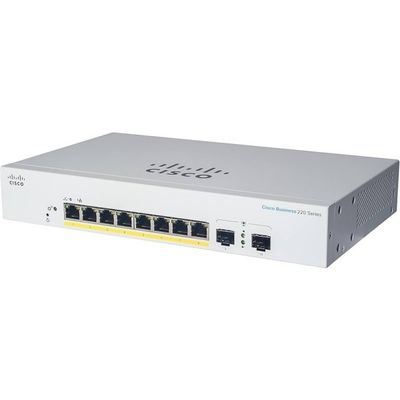 Compact 8 Port Gigabit Cisco Switch With SFP & Web Management CBS220-8T-E-2G